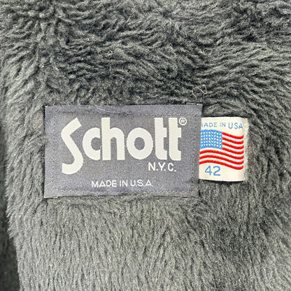 schott ショット ブラック レザー 641 ボアライナー付き シングルライダース ジャケット ジャケット