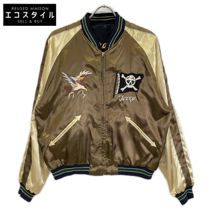 TAILOR TOYO テーラー東洋 06SS TT11041 ブラック×カーキ サテン CHOPPERS リバーシブル スカジャン ジャケット