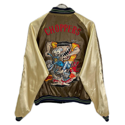 TAILOR TOYO テーラー東洋 06SS TT11041 ブラック×カーキ サテン CHOPPERS リバーシブル スカジャン ジャケット