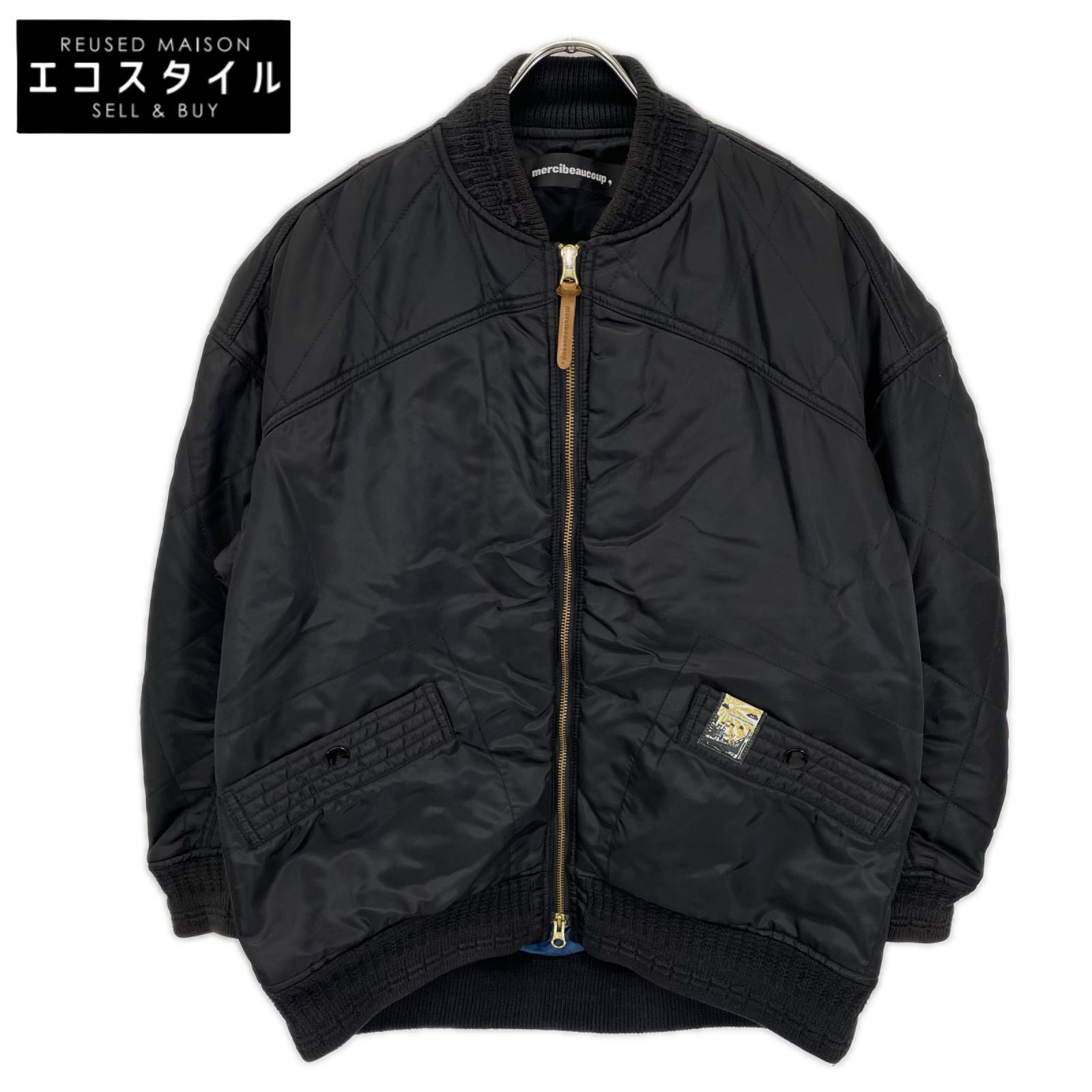 mercibeaucoup メルシーボークー MB83FC856 ブラック MA-1 ブルゾン フライトジャケット ジャケット