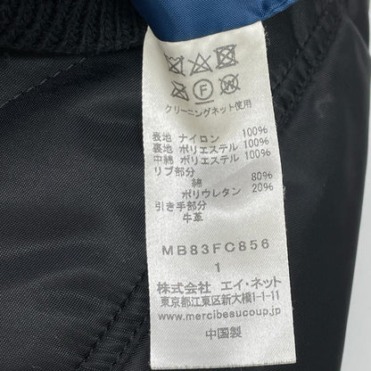 mercibeaucoup メルシーボークー MB83FC856 ブラック MA-1 ブルゾン フライトジャケット ジャケット