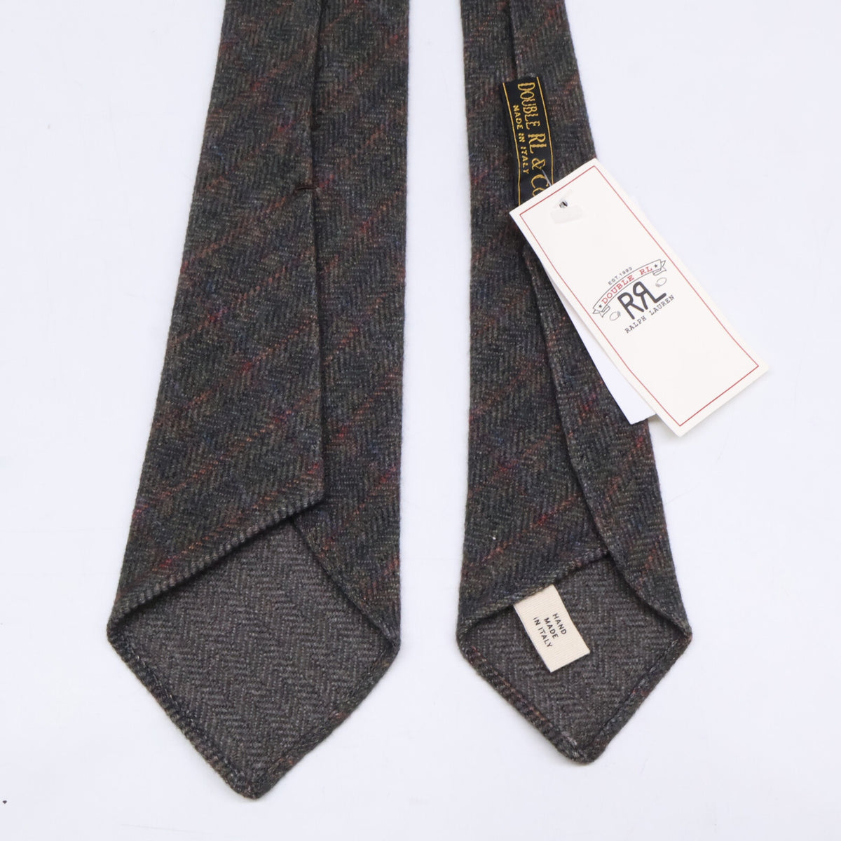 RRL ダブルアールエル 【新品同様】MNRRNKW39O20157 イタリア製 チェック柄 カシミヤ混ウール ネクタイ