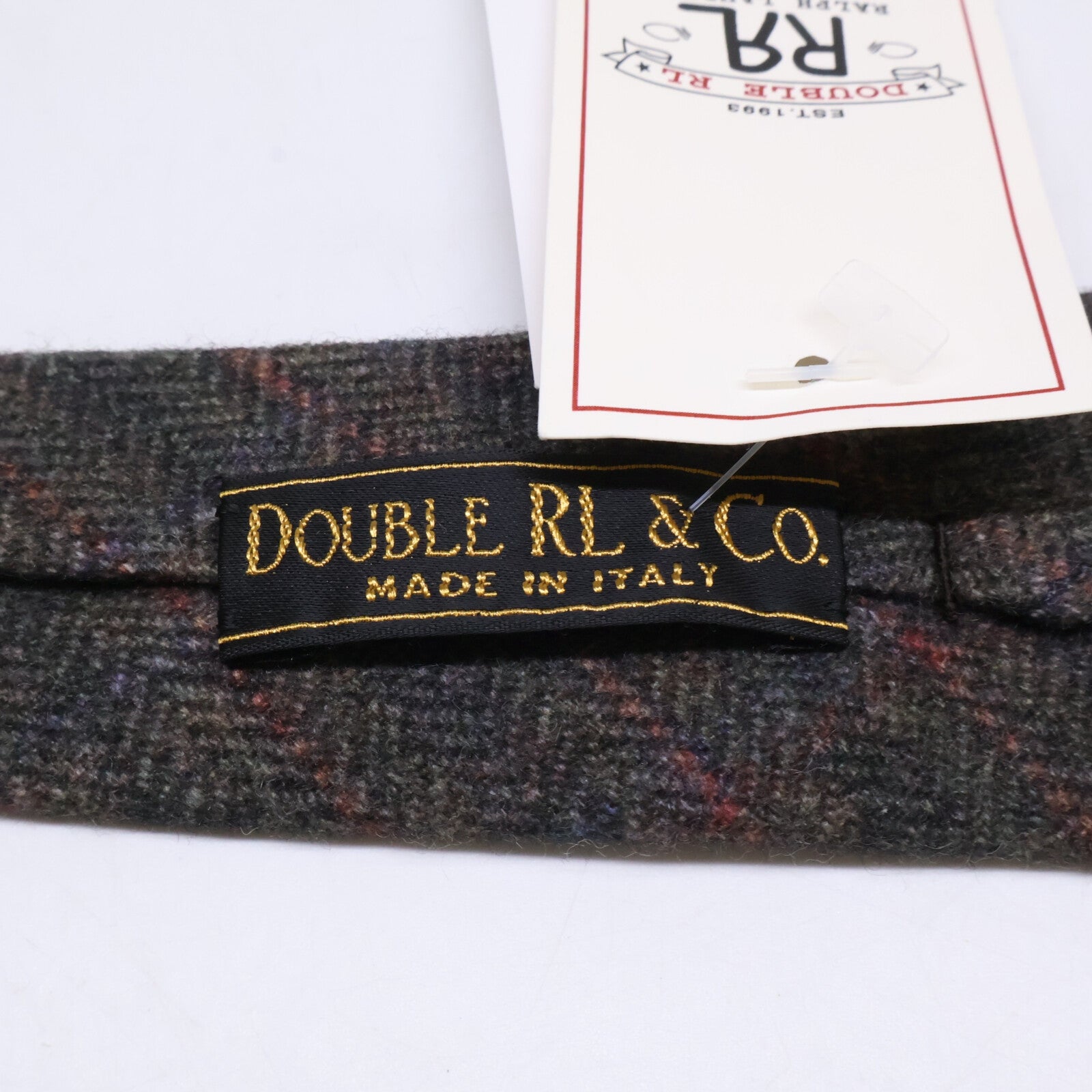 RRL ダブルアールエル 【新品同様】MNRRNKW39O20157 イタリア製 チェック柄 カシミヤ混ウール ネクタイ