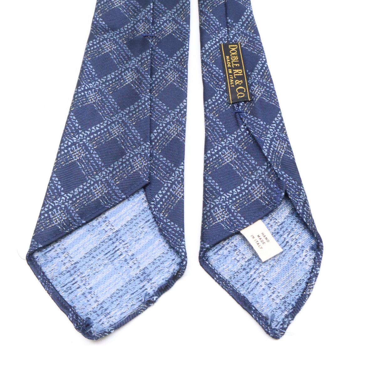 RRL ダブルアールエル 【美品】イタリア製 チェック柄 シルクジャガード ネクタイ