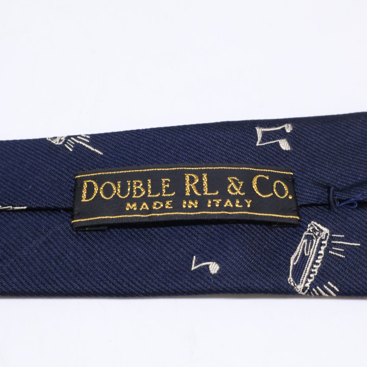 RRL ダブルアールエル イタリア製 ミュージックモチーフ シルクジャガード ネクタイ