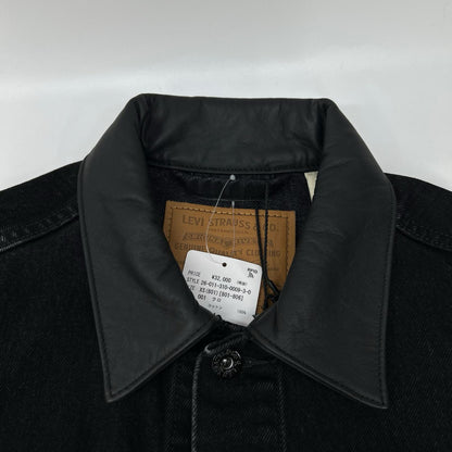 LEVI'S リーバイス EDIFICE別注 26-011-310-0009 ブラック コットン×カウレザー 2nd Type トラッカー ジャケット ジャケット