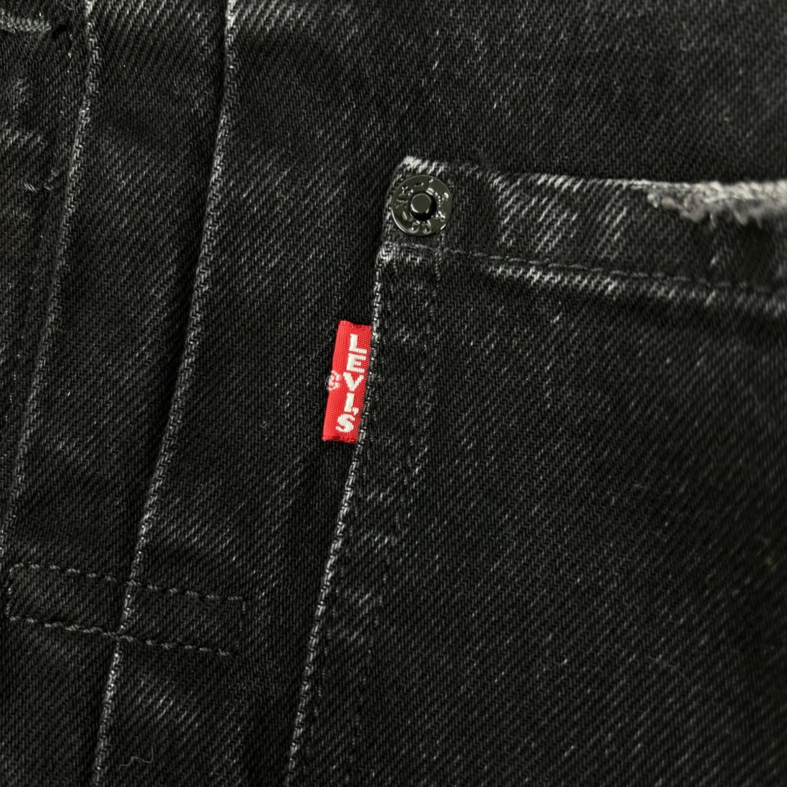 LEVI'S リーバイス EDIFICE別注 26-011-310-0009 ブラック コットン×カウレザー 2nd Type トラッカー ジャケット ジャケット