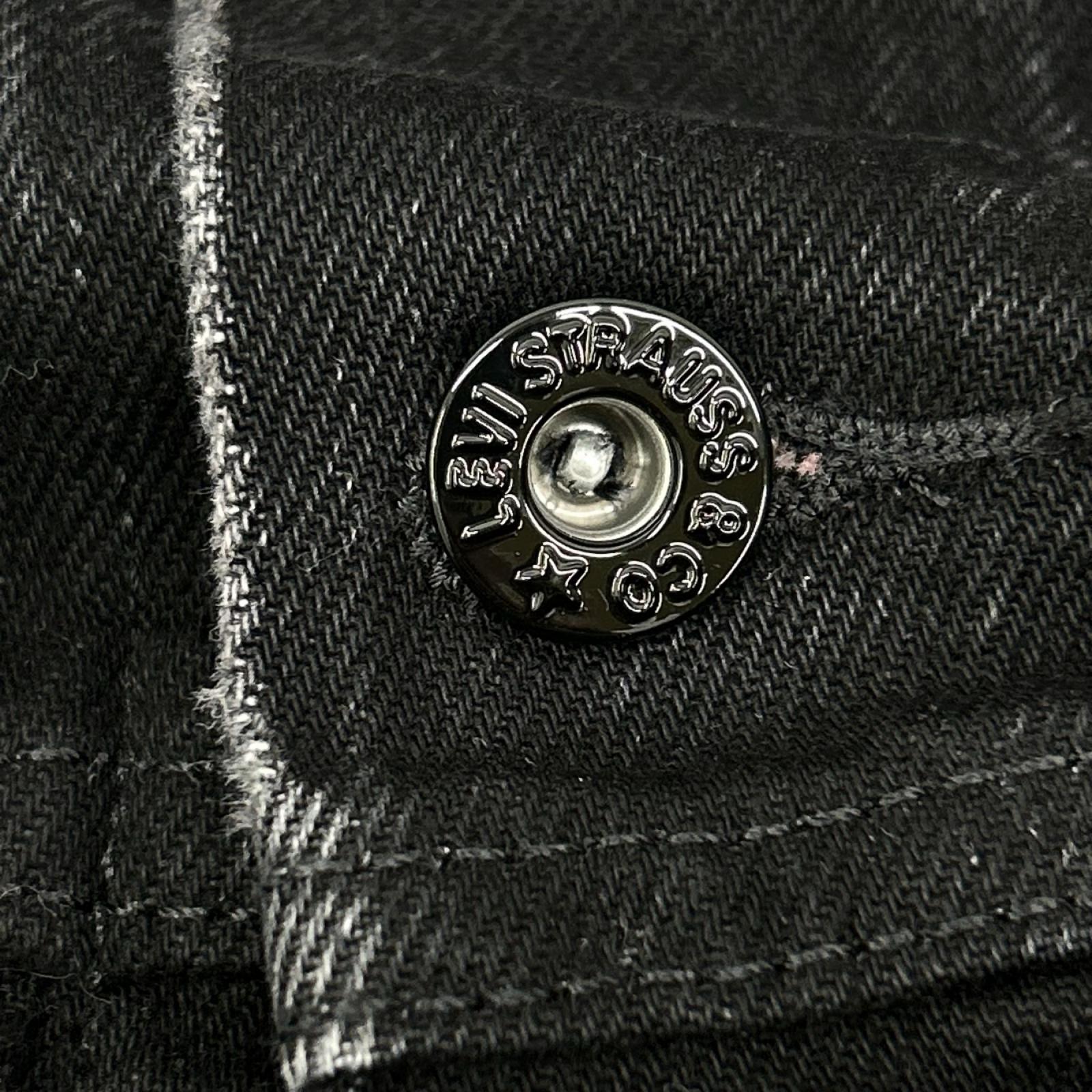 LEVI'S リーバイス EDIFICE別注 26-011-310-0009 ブラック コットン×カウレザー 2nd Type トラッカー ジャケット ジャケット
