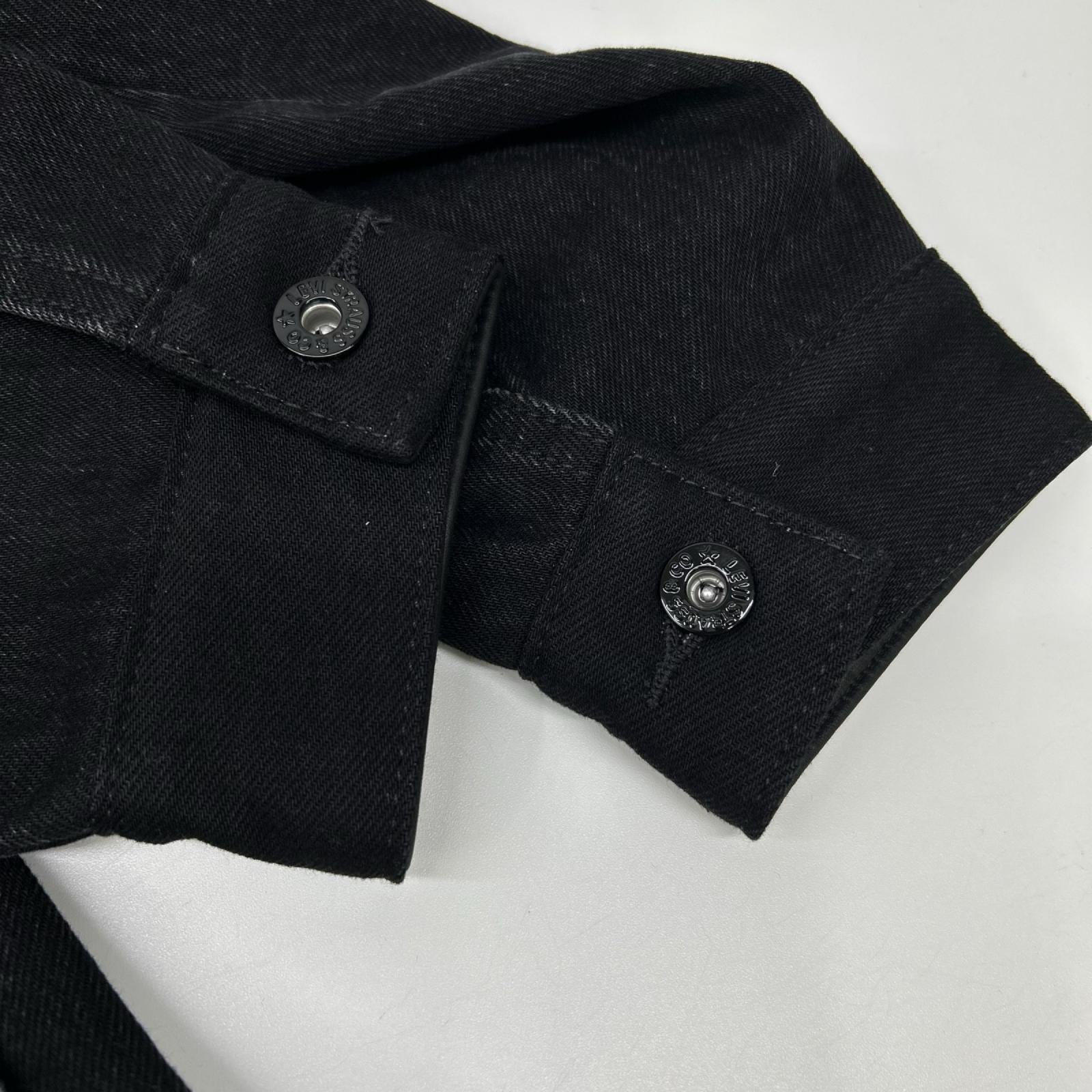 LEVI'S リーバイス EDIFICE別注 26-011-310-0009 ブラック コットン×カウレザー 2nd Type トラッカー ジャケット ジャケット