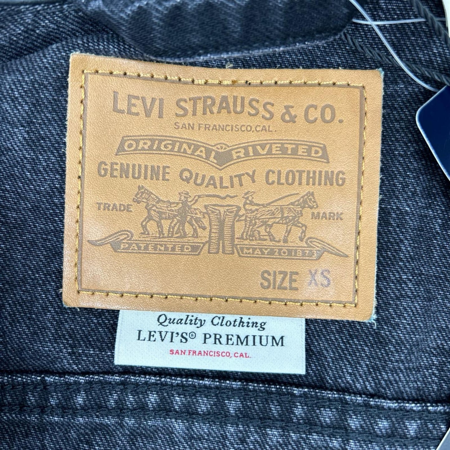 LEVI'S リーバイス EDIFICE別注 26-011-310-0009 ブラック コットン×カウレザー 2nd Type トラッカー ジャケット ジャケット
