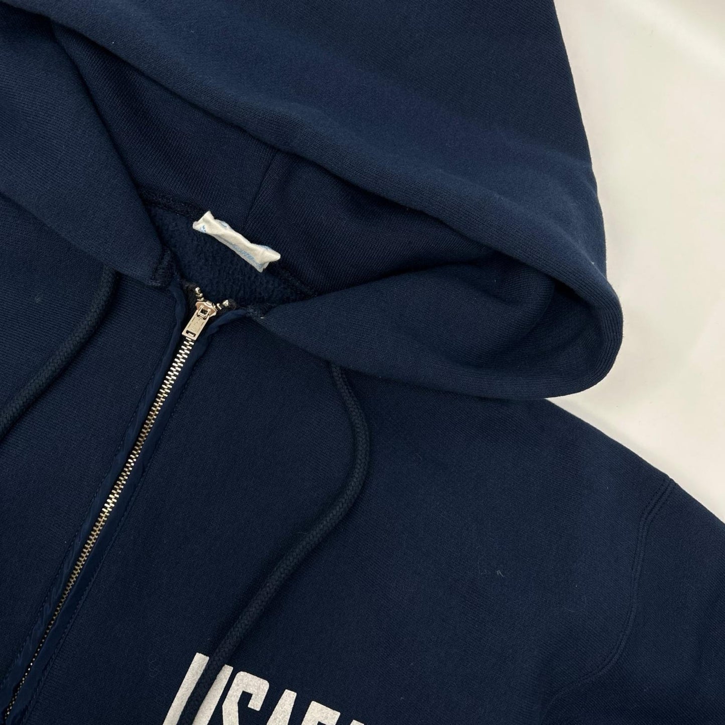 Champion チャンピオン C3-A119 ネイビー コットン リバースウィーブ USAFA ハーフジップ フーディスウェットプルオーバー トップス