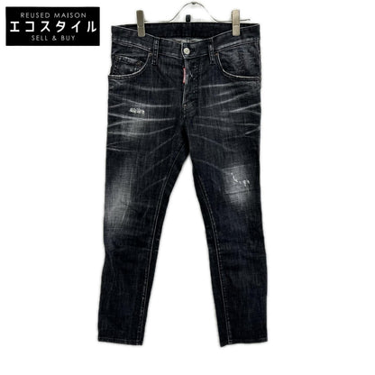 DSQUARED2 ディースクエアード S74LB1617 S30357 25年 ブラック SKATER JEAN/スケータージーンズ フェードブラックウォッシュスキニースリムテーパードデニム ボトムス