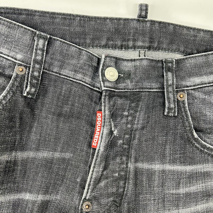 DSQUARED2 ディースクエアード S74LB1617 S30357 25年 ブラック SKATER JEAN/スケータージーンズ フェードブラックウォッシュスキニースリムテーパードデニム ボトムス