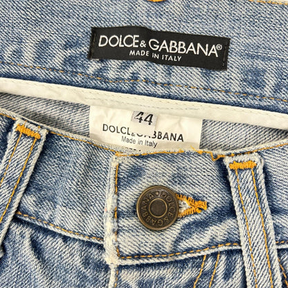 DOLCE&GABBANA ドルチェアンドガッバーナ TDP61/8534 ライトインディゴ ダメージ加工 スキニーデニムパンツ ボトムス