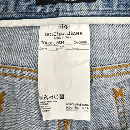 DOLCE&GABBANA ドルチェアンドガッバーナ TDP61/8534 ライトインディゴ ダメージ加工 スキニーデニムパンツ ボトムス