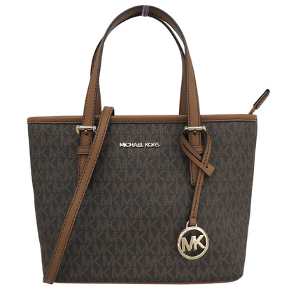 MICHAEL KORS マイケルコース 美品 シグネチャー 2WAY ショルダーバッグ ハンドバッグ レディース ブラウン 35T9GTVT0B ハンドバッグ