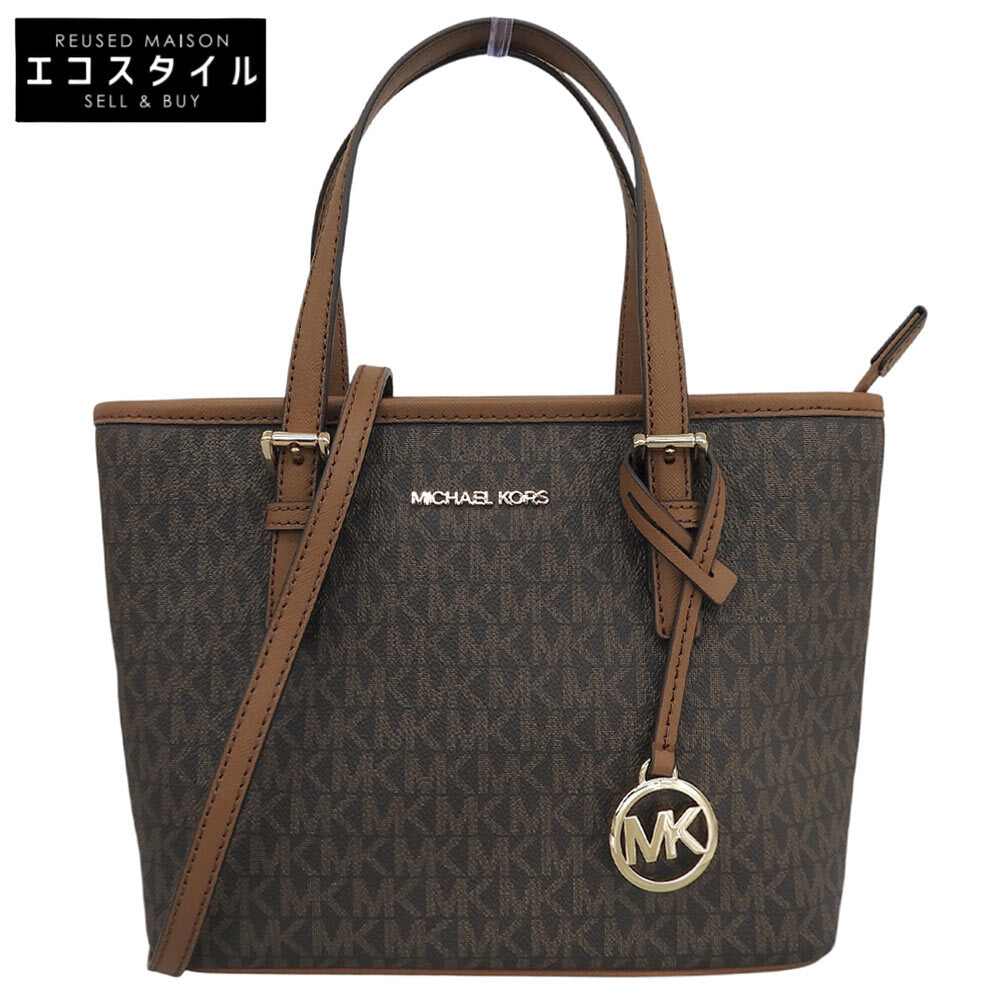 MICHAEL KORS マイケルコース 美品 シグネチャー 2WAY ショルダーバッグ ハンドバッグ レディース ブラウン 35T9GTVT0B ハンドバッグ