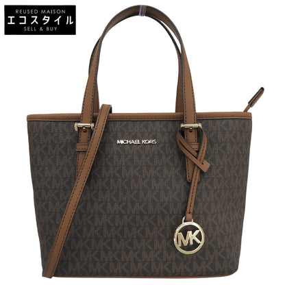 MICHAEL KORS マイケルコース 美品 シグネチャー 2WAY ショルダーバッグ ハンドバッグ レディース ブラウン 35T9GTVT0B ハンドバッグ