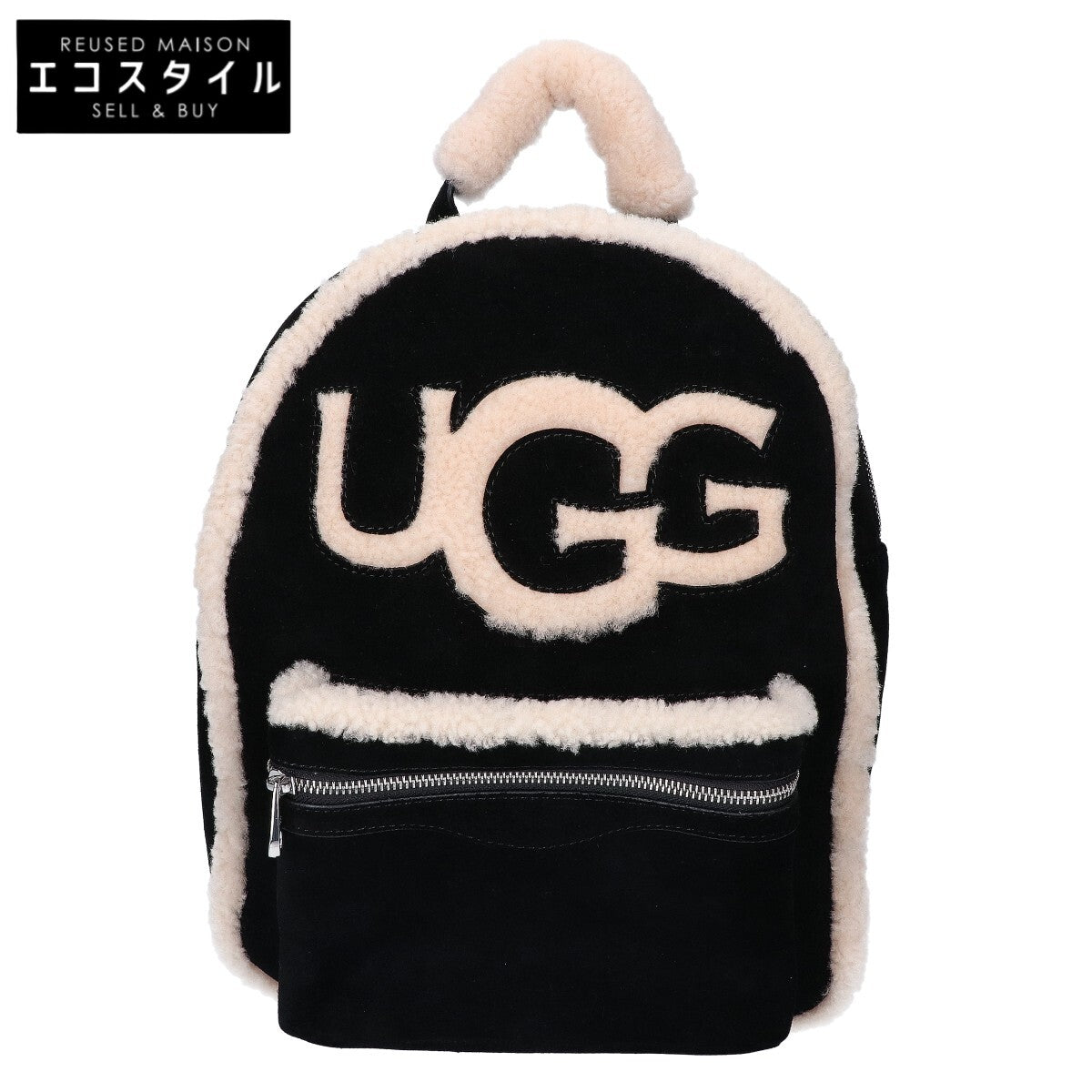 UGG アグ 【美品】1093568 DANNIE BACKPACK SHEEPSKIN ロゴデザイン シープスキン バックパック リュック バックパック