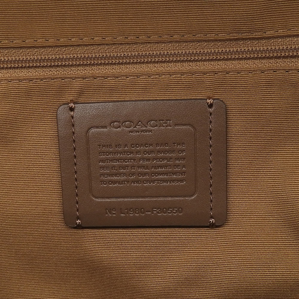 COACH コーチ 美品 リファインド ペプルドレザー メタルロゴ バックパック リュック・デイパック ブラウン × ゴールド金具 F30550 リュック バックパック