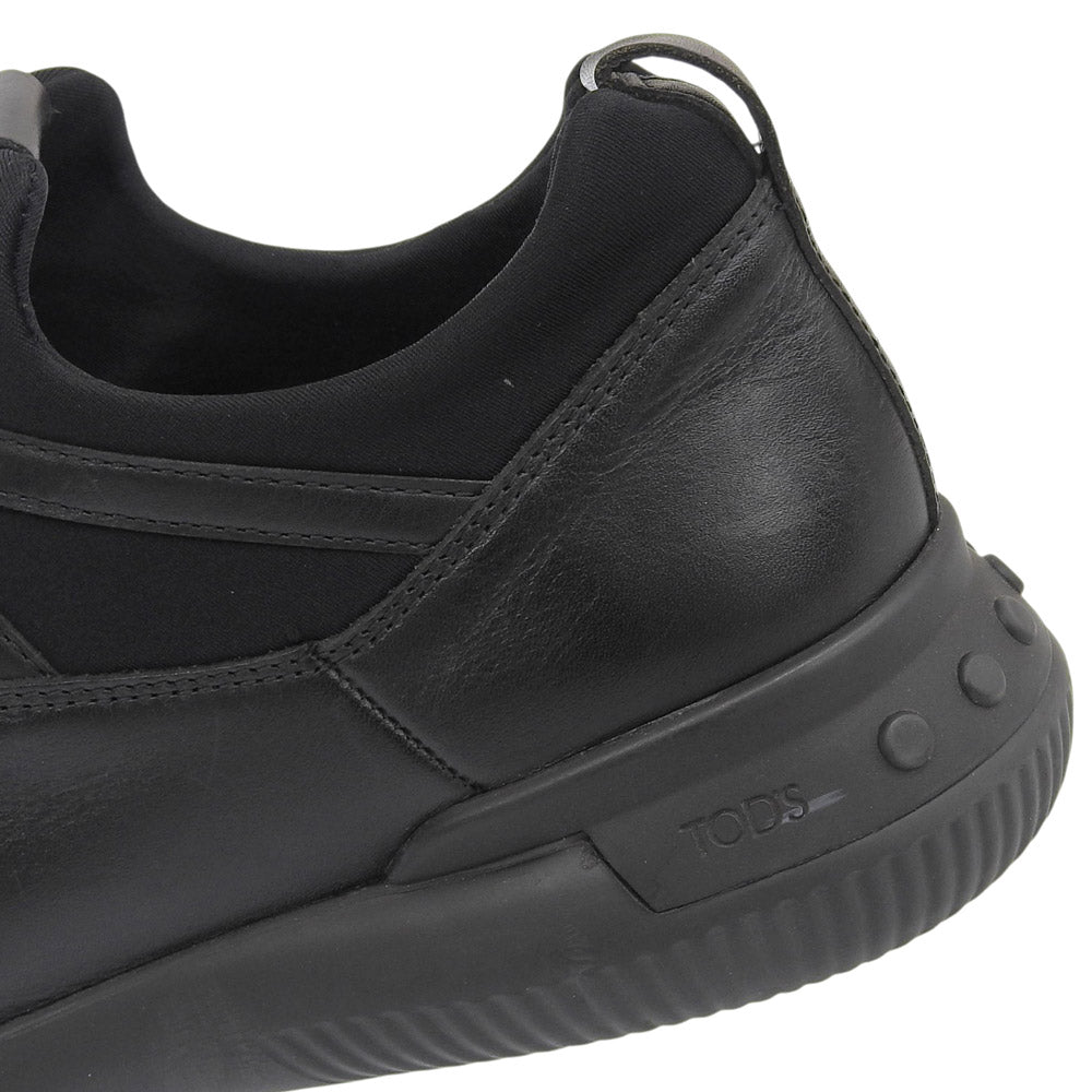 TOD'S トッズ NO CODE 01 ノーコード レザー×ネオプレン スニーカー シューズ メンズ ブラック 8 1/2 シューズ