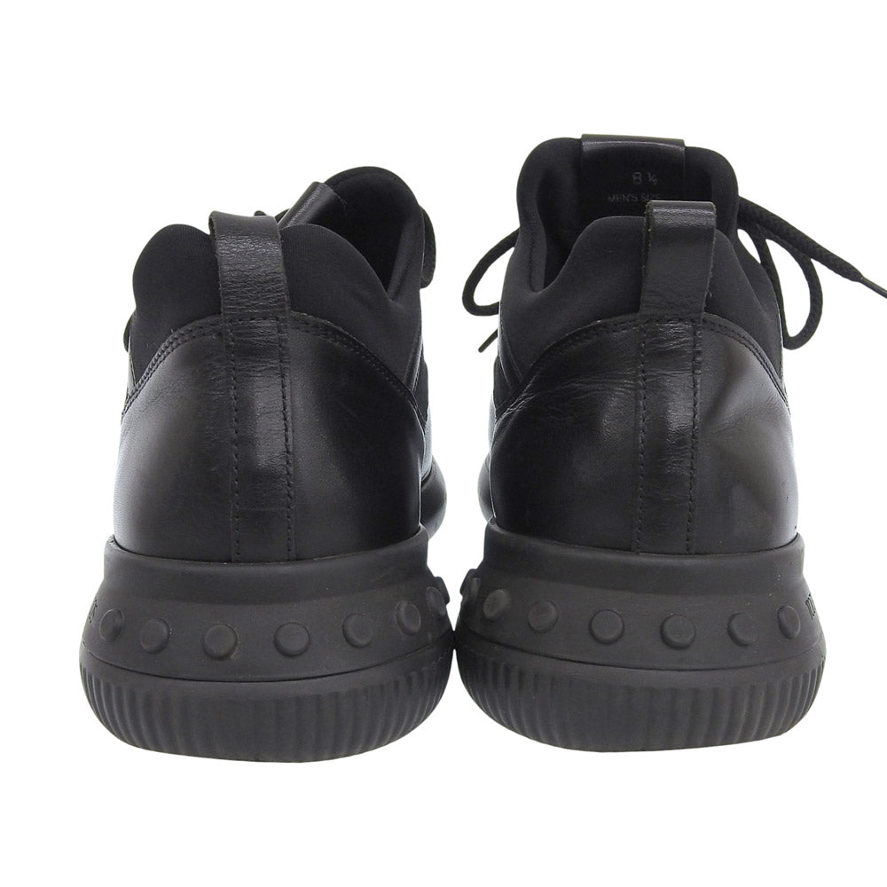 TOD'S トッズ NO CODE 01 ノーコード レザー×ネオプレン スニーカー シューズ メンズ ブラック 8 1/2 シューズ