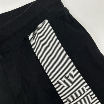 EMPORIOARMANI エンポリオアルマーニ ブラック 幾何学模様 ウエストゴム スウェットパンツ ボトムス