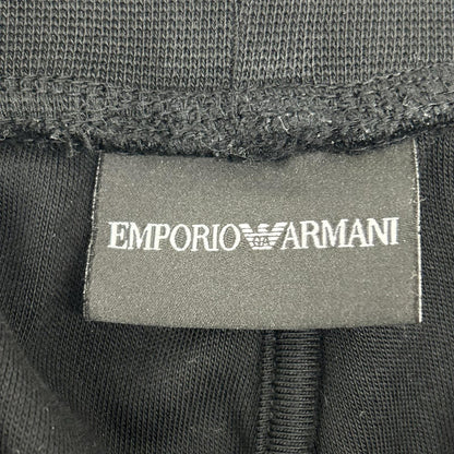 EMPORIOARMANI エンポリオアルマーニ ブラック 幾何学模様 ウエストゴム スウェットパンツ ボトムス