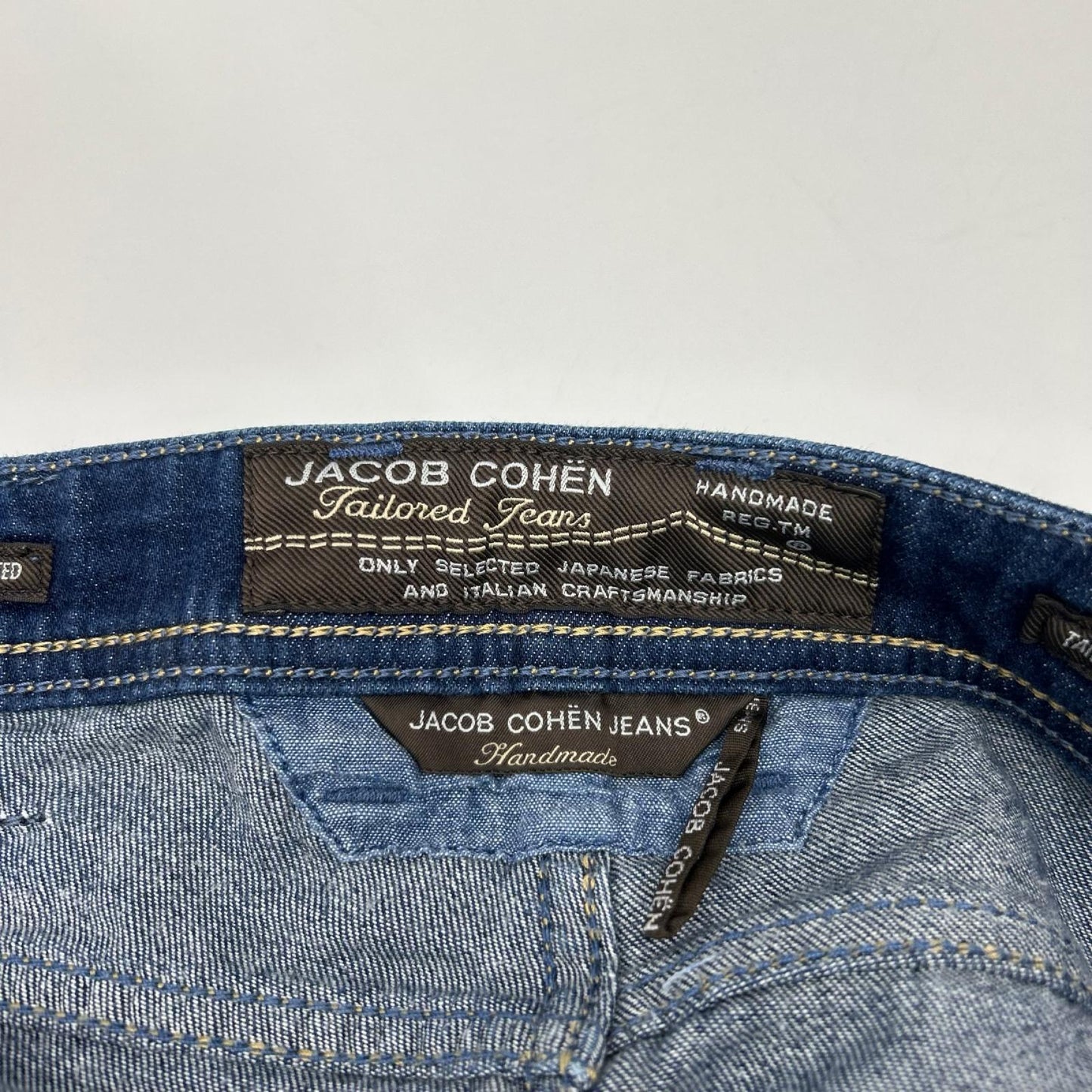 JACOB COHEN ヤコブコーエン インディゴ 620 ボタンフライ ハラコパッチ デニムパンツ ボトムス