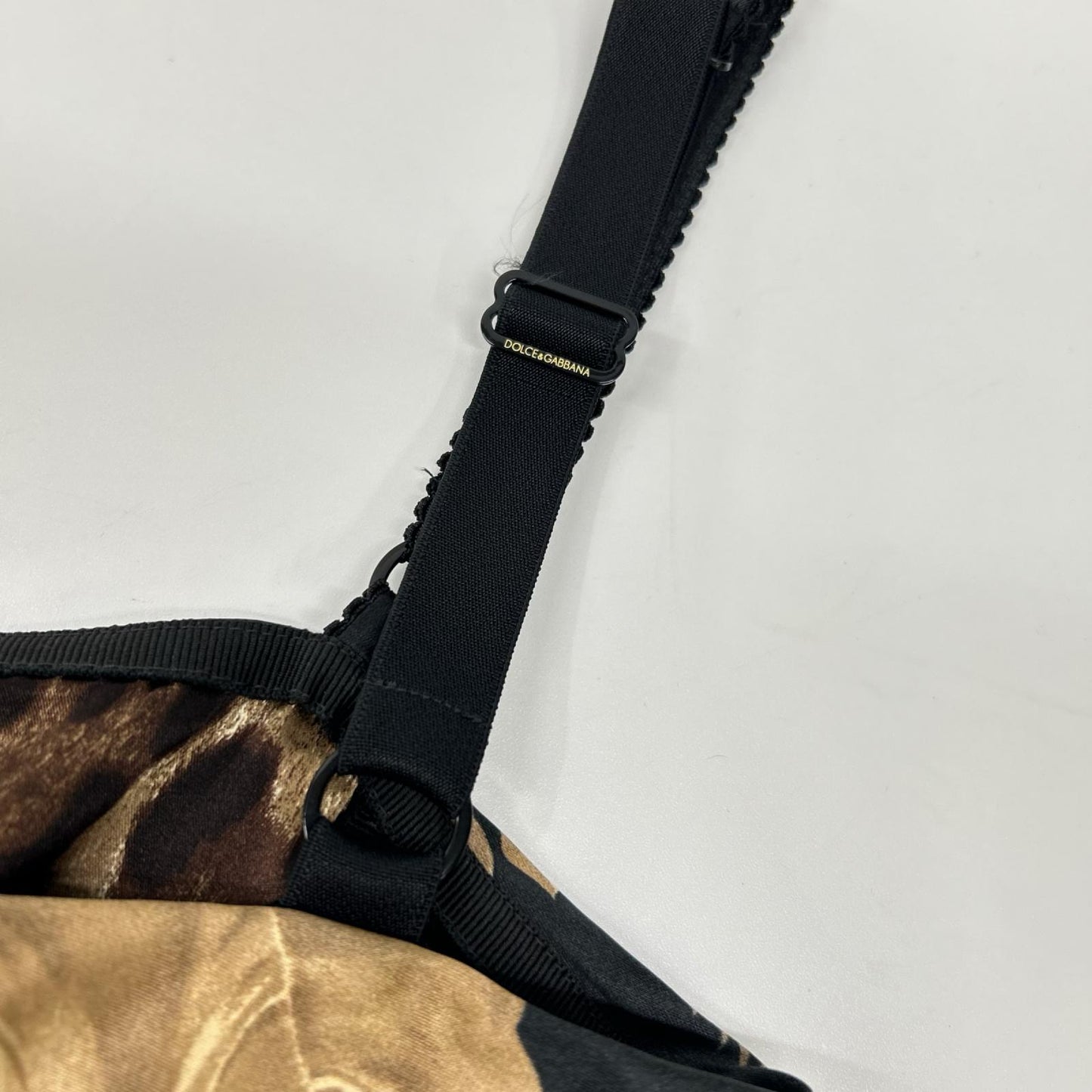DOLCE&GABBANA ドルチェアンドガッバーナ F6TYFT ブラック サテン ビンテージローズ 花柄キャミワンピースドレス ワンピース