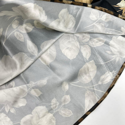 DOLCE&GABBANA ドルチェアンドガッバーナ F6TYFT ブラック サテン ビンテージローズ 花柄キャミワンピースドレス ワンピース