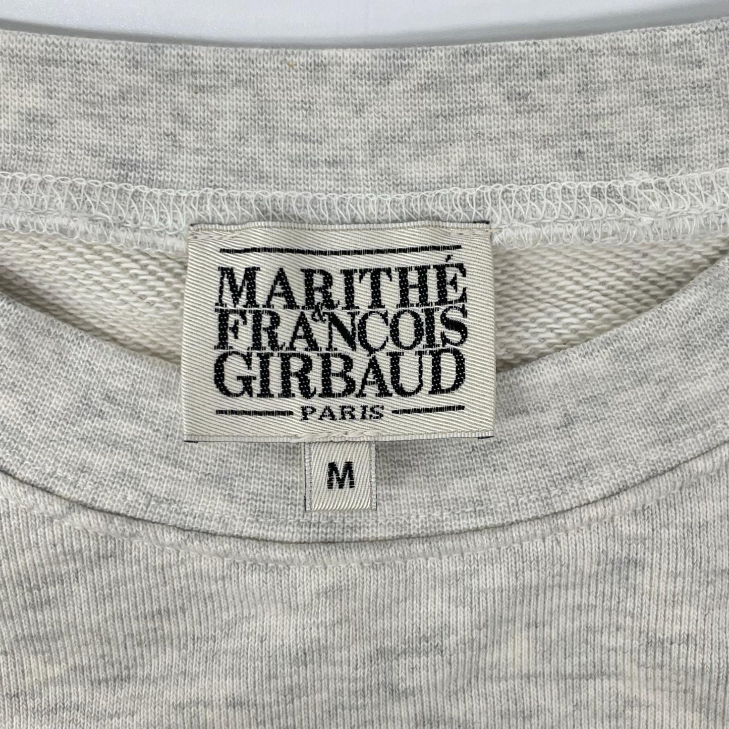MARITHE FRANCOIS GIRBAUD マリテフランソワジルボー アイボリー クラシックロゴクロップスウェットシャツ トップス