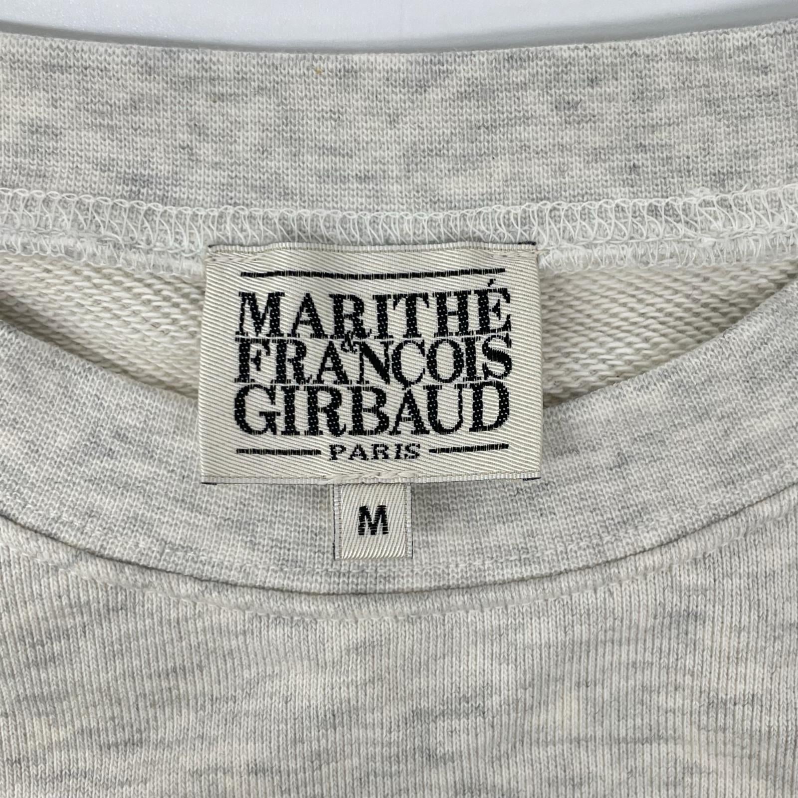 MARITHE FRANCOIS GIRBAUD マリテフランソワジルボー アイボリー クラシックロゴクロップスウェットシャツ トップス