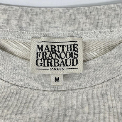 MARITHE FRANCOIS GIRBAUD マリテフランソワジルボー アイボリー クラシックロゴクロップスウェットシャツ トップス