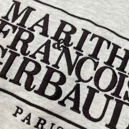 MARITHE FRANCOIS GIRBAUD マリテフランソワジルボー アイボリー クラシックロゴクロップスウェットシャツ トップス