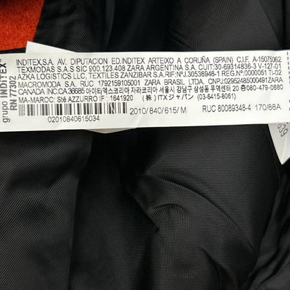 ZARA ザラ ×ADER ERROR オレンジ ウール×ナイロン オーバーサイズシングルコート コート