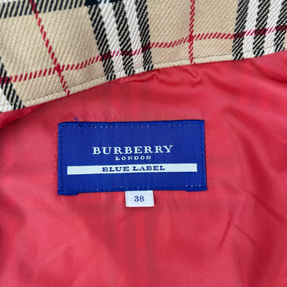 Burberry LONDON バーバリーロンドン 【BLUE LABEL】ベージュ コットン ノヴァチェックボタンジャケット ジャケット