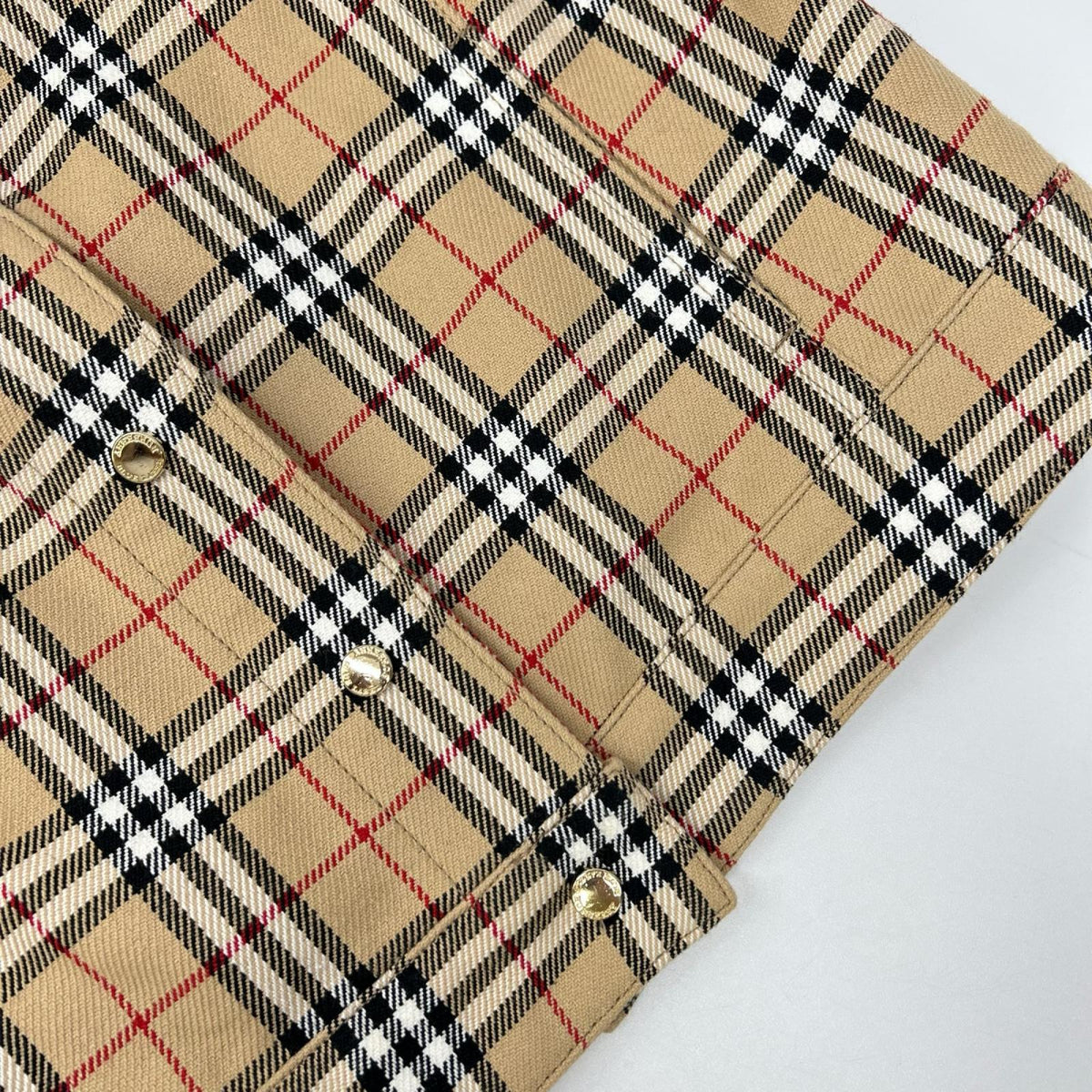 Burberry LONDON バーバリーロンドン 【BLUE LABEL】ベージュ コットン ノヴァチェックボタンジャケット ジャケット