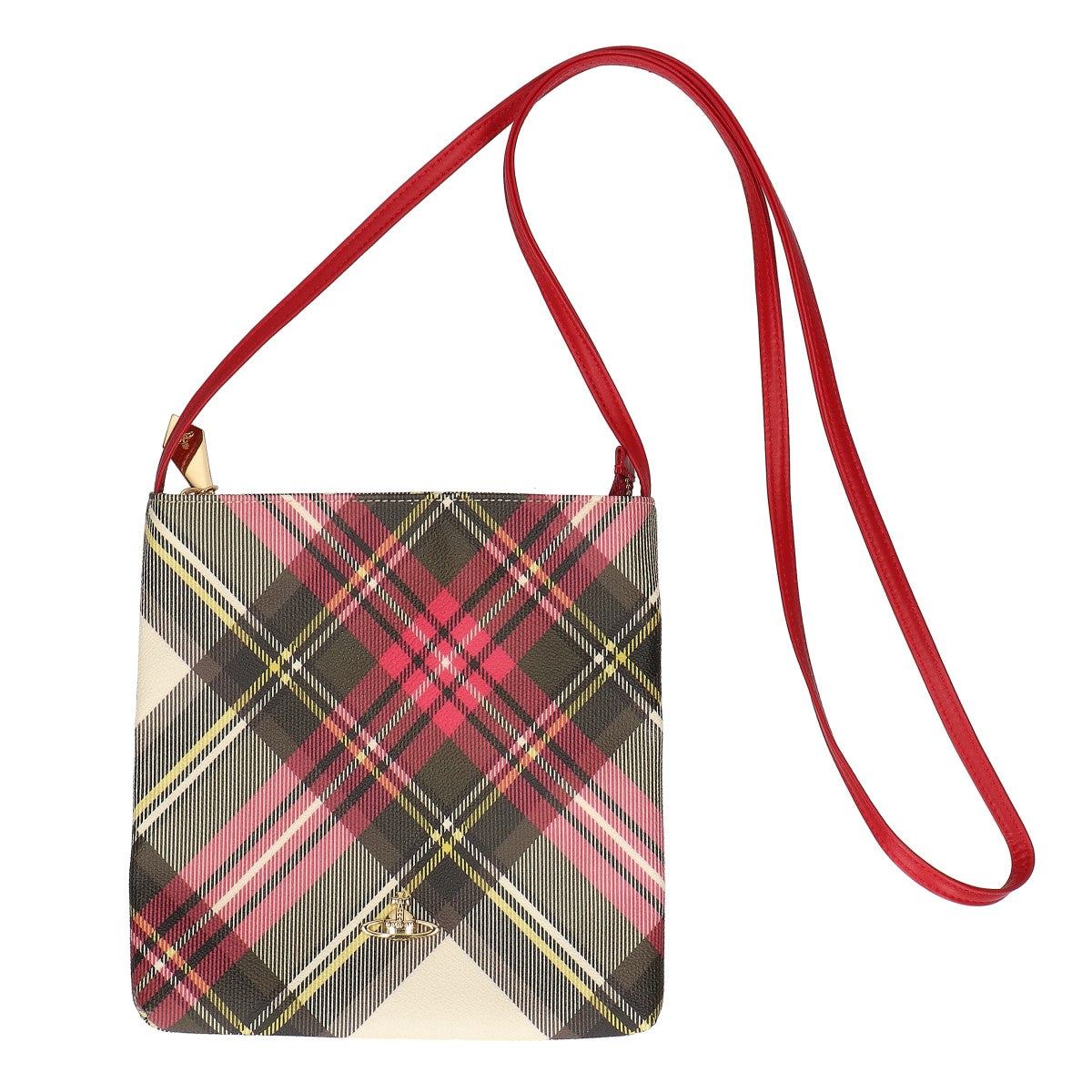 VivienneWestwood ヴィヴィアンウエストウッド 【美品】PVC メタルオーブ チェック ショルダーバッグ