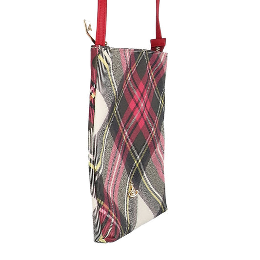 VivienneWestwood Vivienne Westwood 【Excellent Condition】PVC Metal Orb Check Shoulder Bag