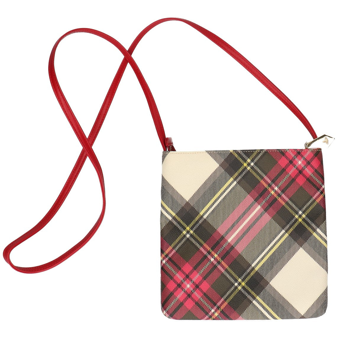 VivienneWestwood ヴィヴィアンウエストウッド 【美品】PVC メタルオーブ チェック ショルダーバッグ