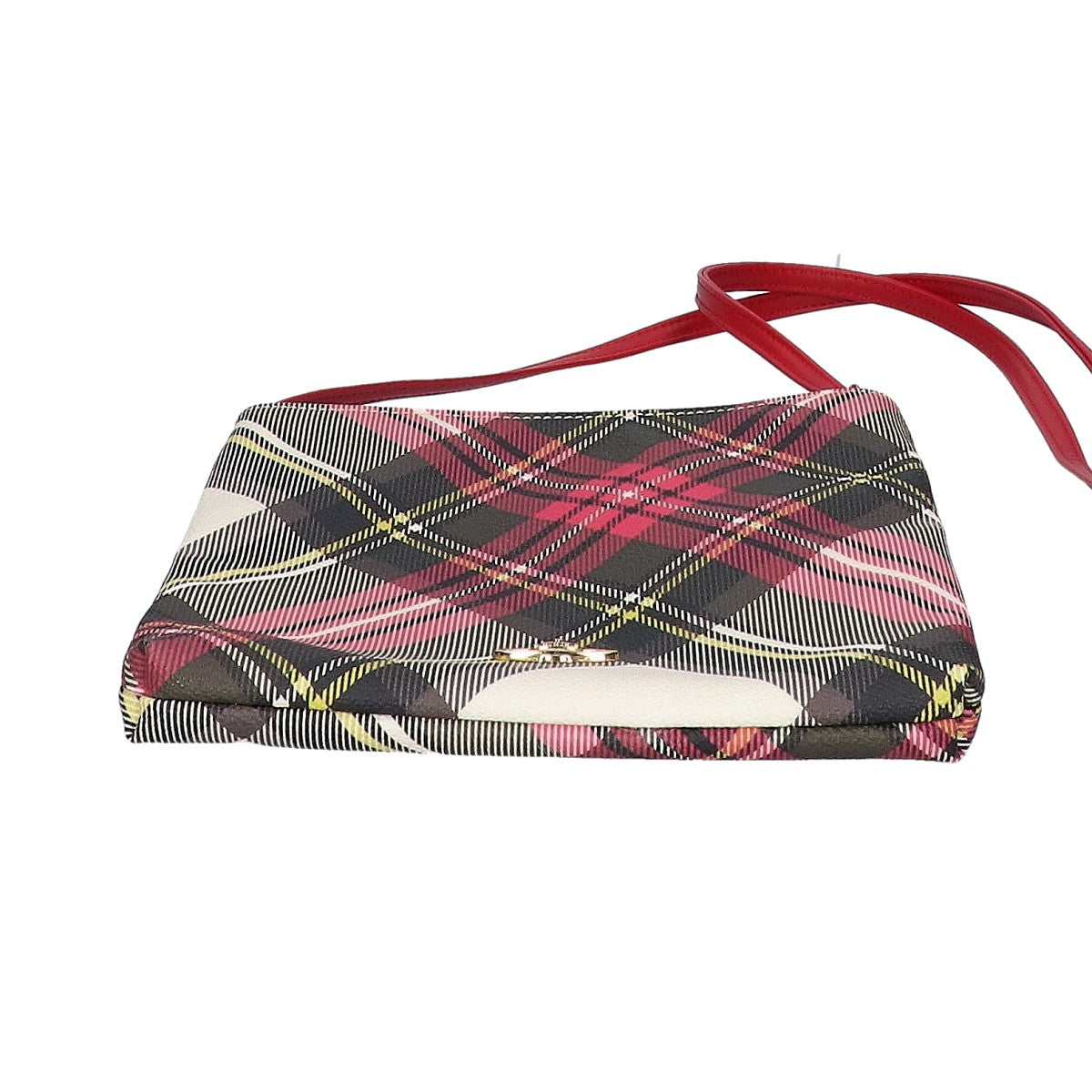 VivienneWestwood ヴィヴィアンウエストウッド 【美品】PVC メタルオーブ チェック ショルダーバッグ