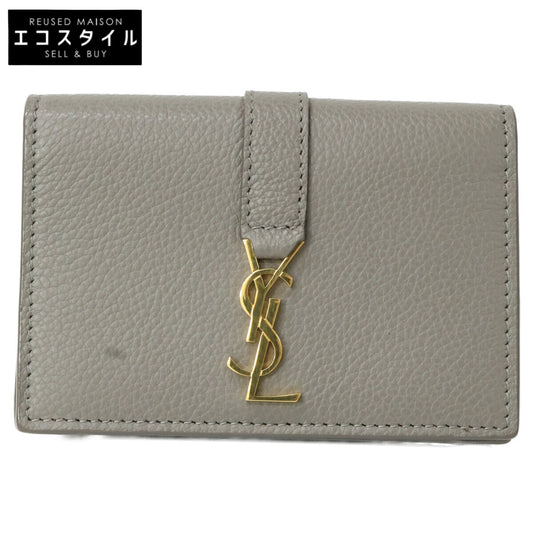 SAINT LAURENT PARIS サンローランパリ 【美品】613536 カサンドラ ロゴ レザー カードケース