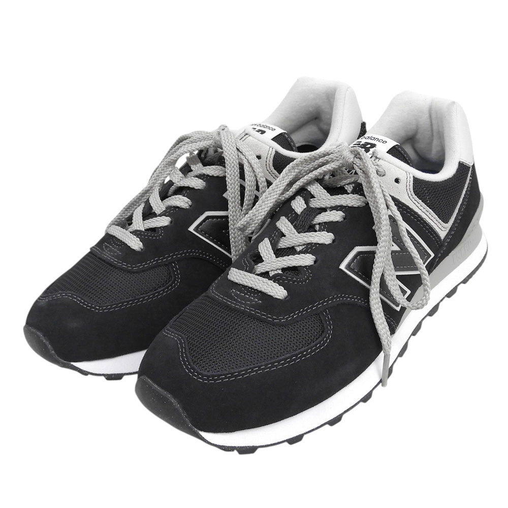 NEW BALANCE ニューバランス 新品同様 574ローカット スニーカー シューズ メンズ 黒 ブラック 27cm ML574EVB シューズ