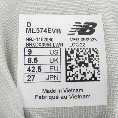 NEW BALANCE ニューバランス 新品同様 574ローカット スニーカー シューズ メンズ 黒 ブラック 27cm ML574EVB シューズ