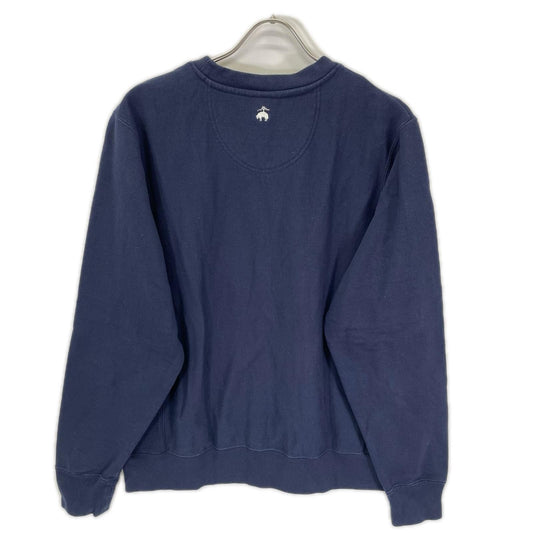BrooksBrothers ブルックスブラザーズ ×PEANUTS 25AW ネイビー×ホワイト コットンフレンチテリー スヌーピープリント スウェットプルオーバー トップス