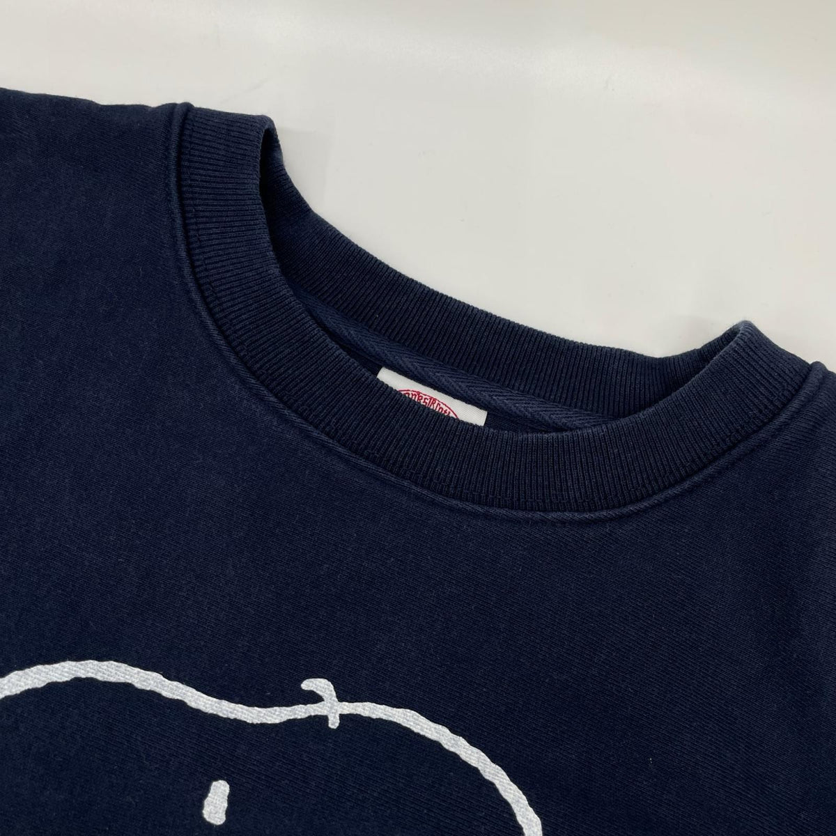 BrooksBrothers ブルックスブラザーズ ×PEANUTS 25AW ネイビー×ホワイト コットンフレンチテリー スヌーピープリント スウェットプルオーバー トップス