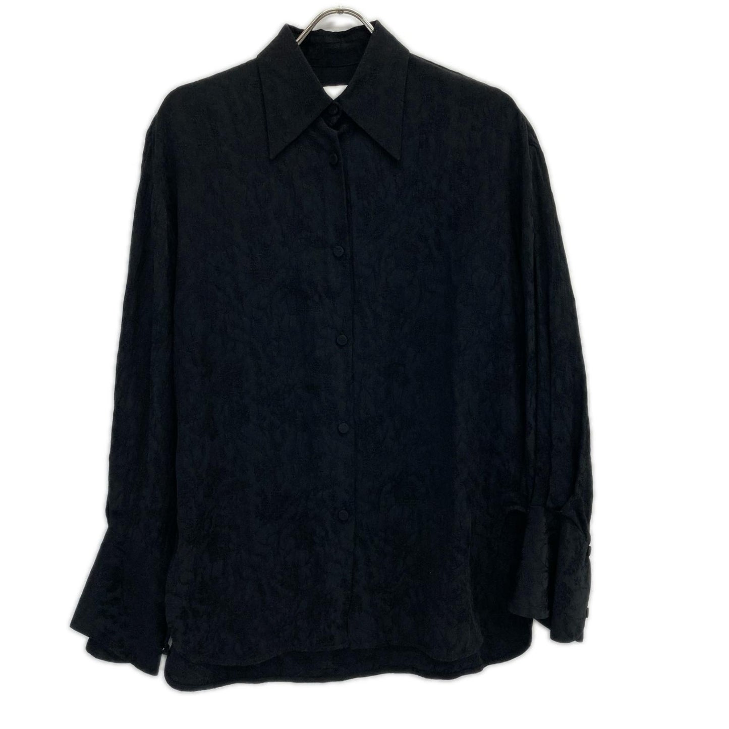 Mame Kurogouchi マメクロゴウチ 25FW MM25FW-SH020 ブラック Floral Jacquard Shirt トップス
