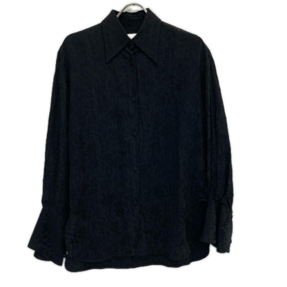 Mame Kurogouchi マメクロゴウチ 25FW MM25FW-SH020 ブラック Floral Jacquard Shirt トップス