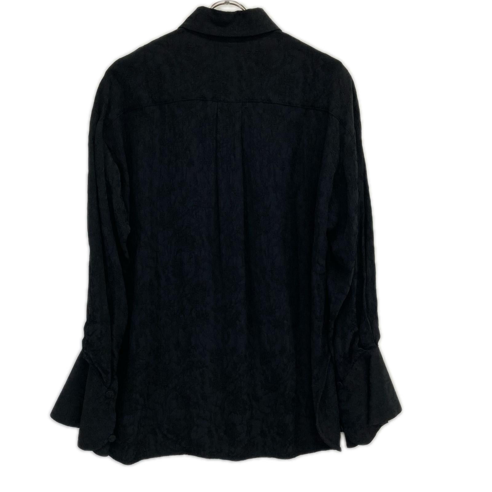 Mame Kurogouchi マメクロゴウチ 25FW MM25FW-SH020 ブラック Floral Jacquard Shirt トップス